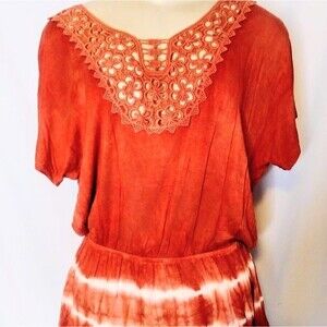 Orange Tie Dyed Top S